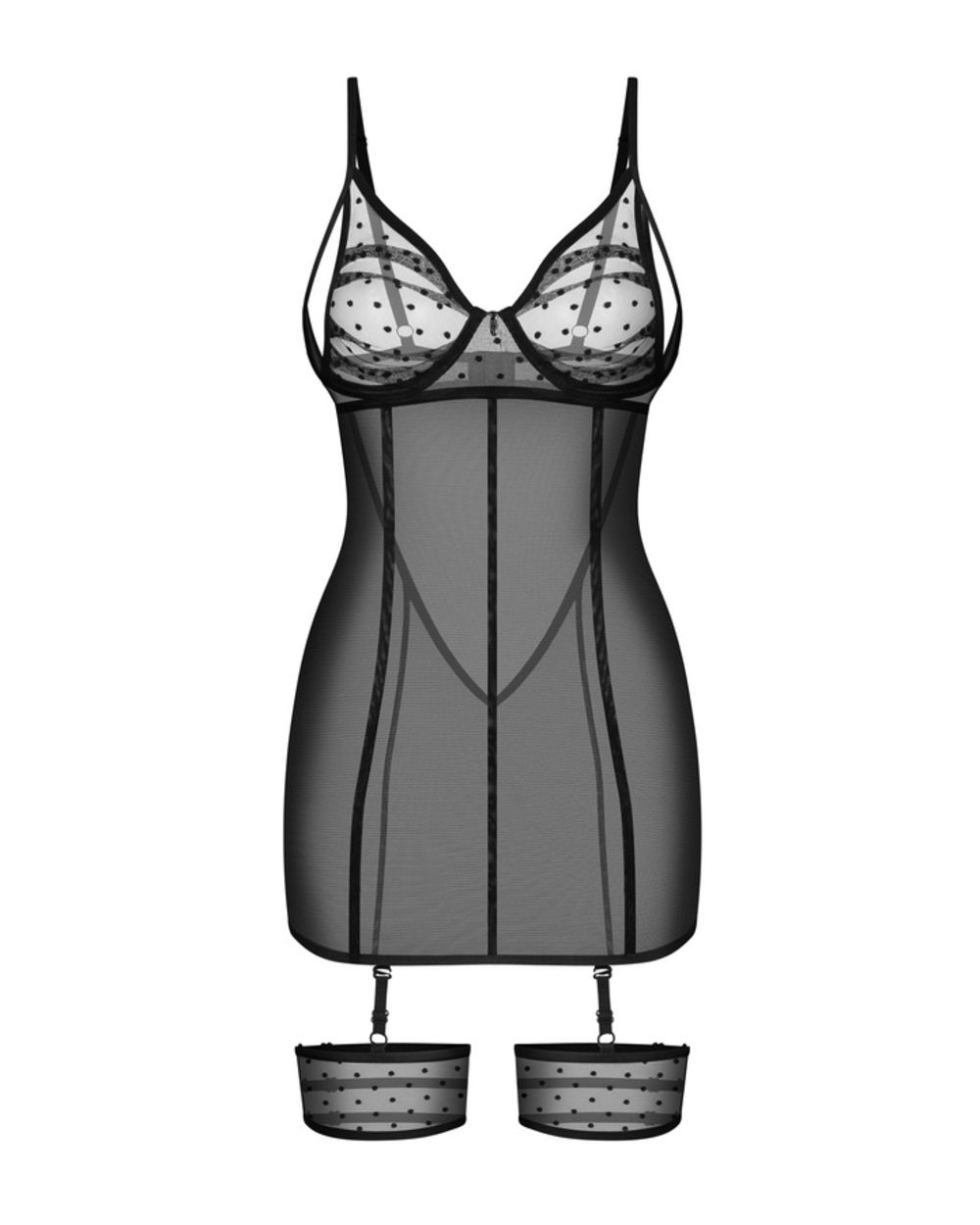 Obsessive - Nuites Chemise - Black – Babydoll Lingerie