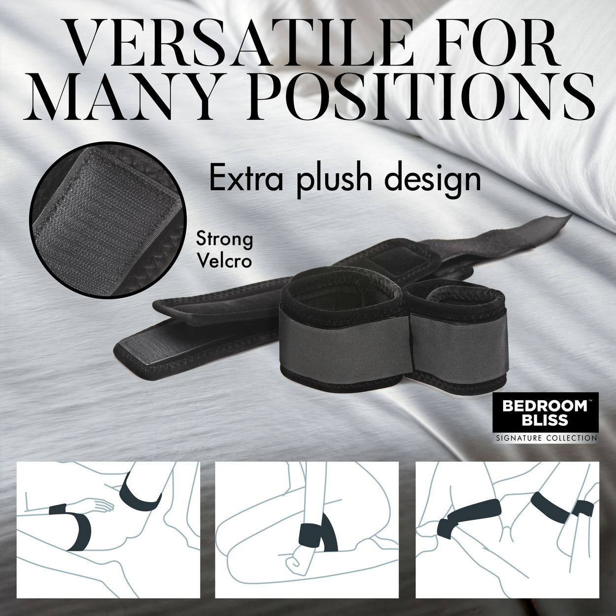 XR Brands - Wrist and Ankle Cuffs - Black – Handcuffs