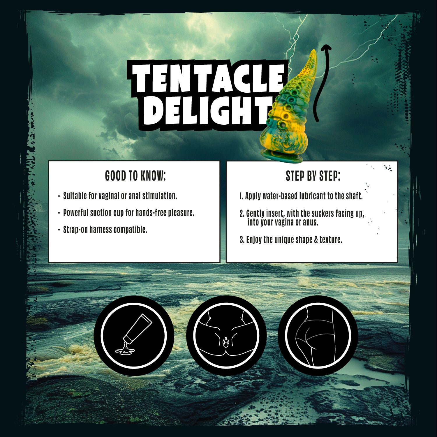 Mythical Mates - Tentacle Delight Green & Yellow - 20 cm
