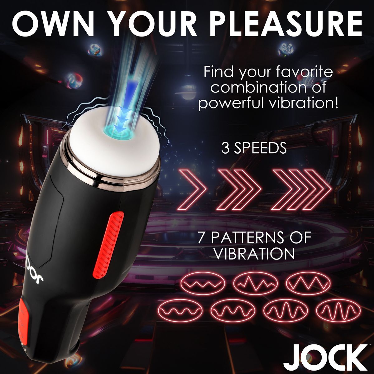 JOCK - Masturbador Recarregável com Sucção e Vibração