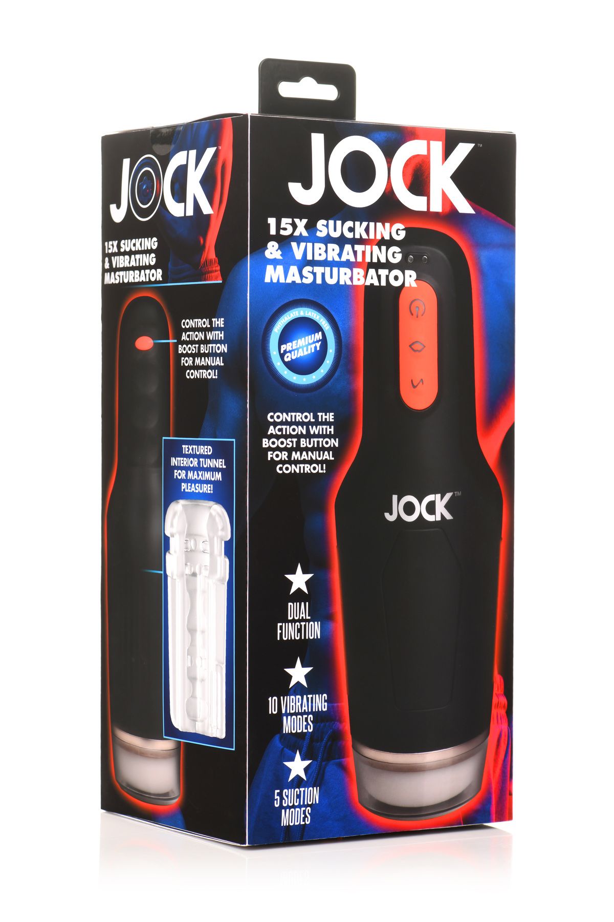 JOCK - Masturbador Recarregável com Sucção e Vibração