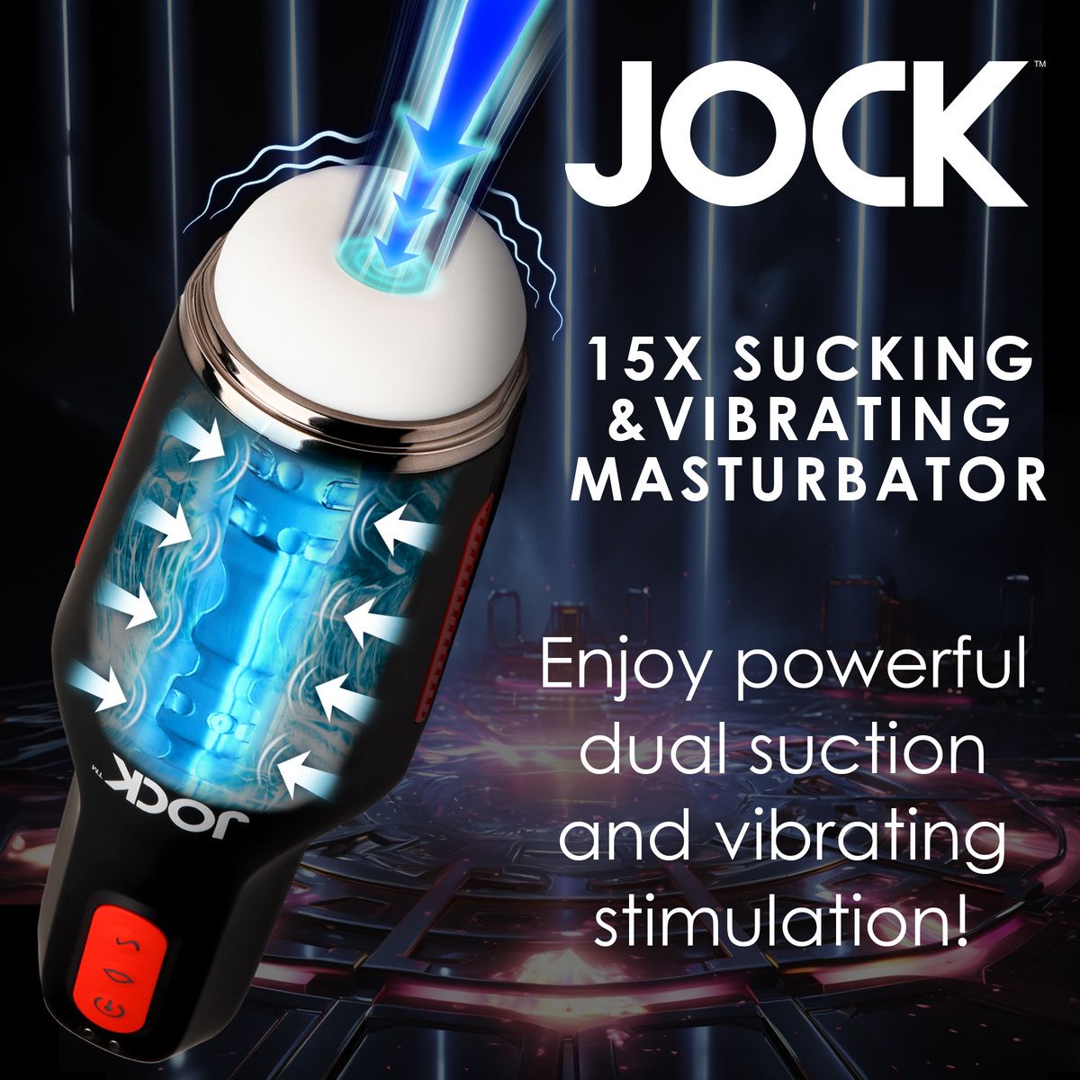 JOCK - Masturbador Recarregável com Sucção e Vibração