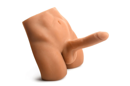 JOCK - Masturbador de Ânus com Dildo Articulável - Tom Médio