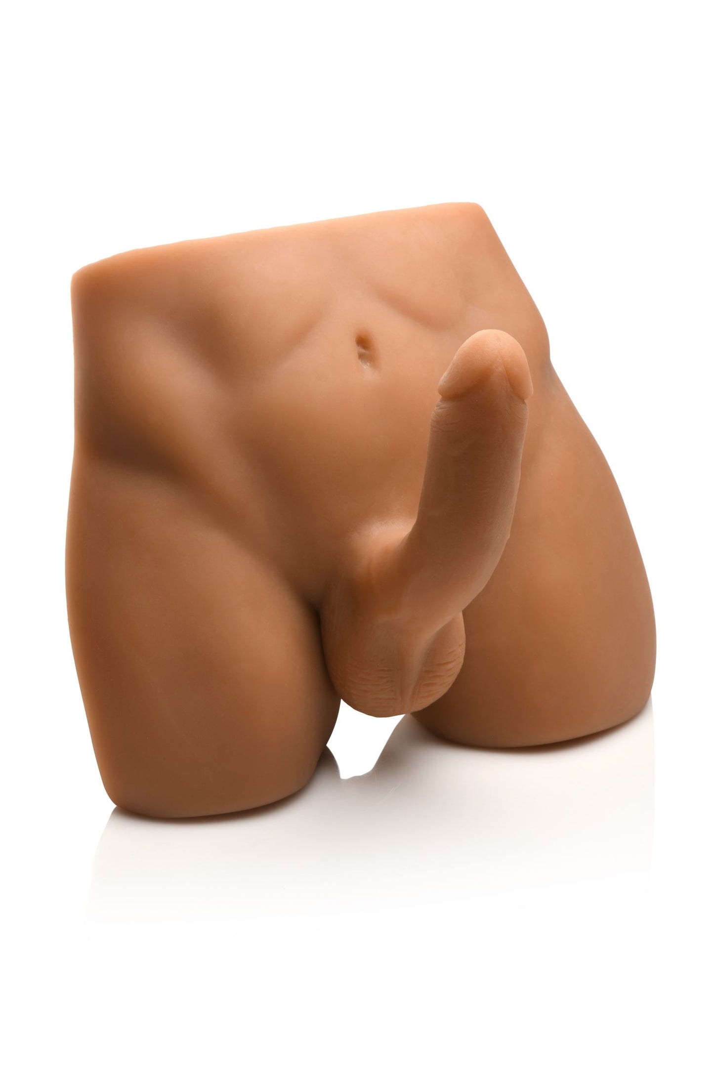 Jock - Ass Masturbator with Posable Dildo - Medium Tone – Realistic Dildo