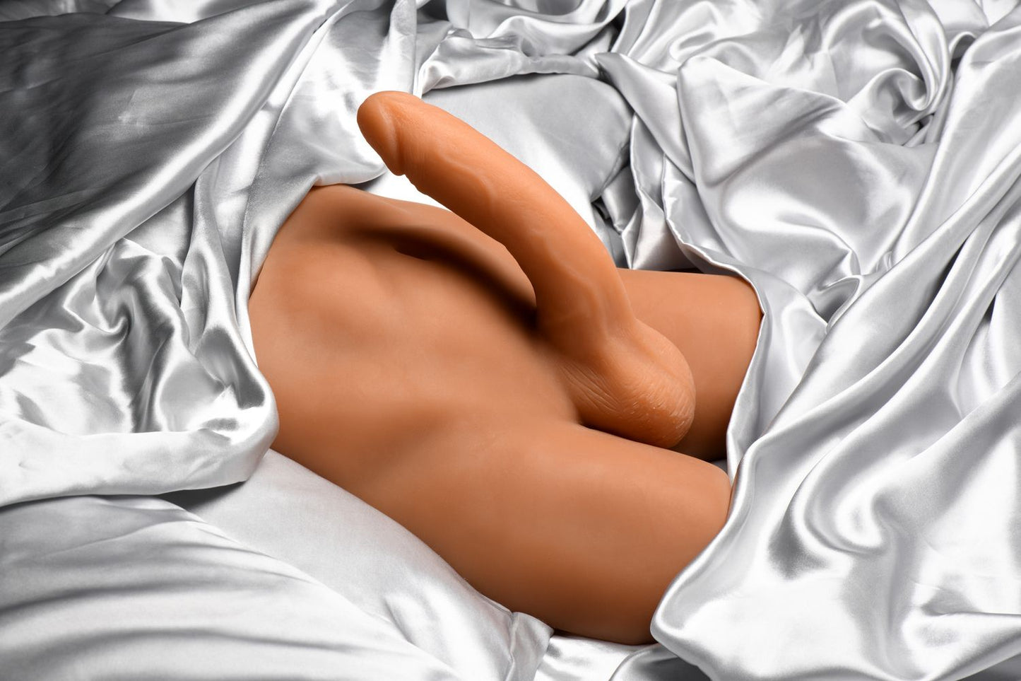 Jock - Ass Masturbator with Posable Dildo - Medium Tone – Realistic Dildo