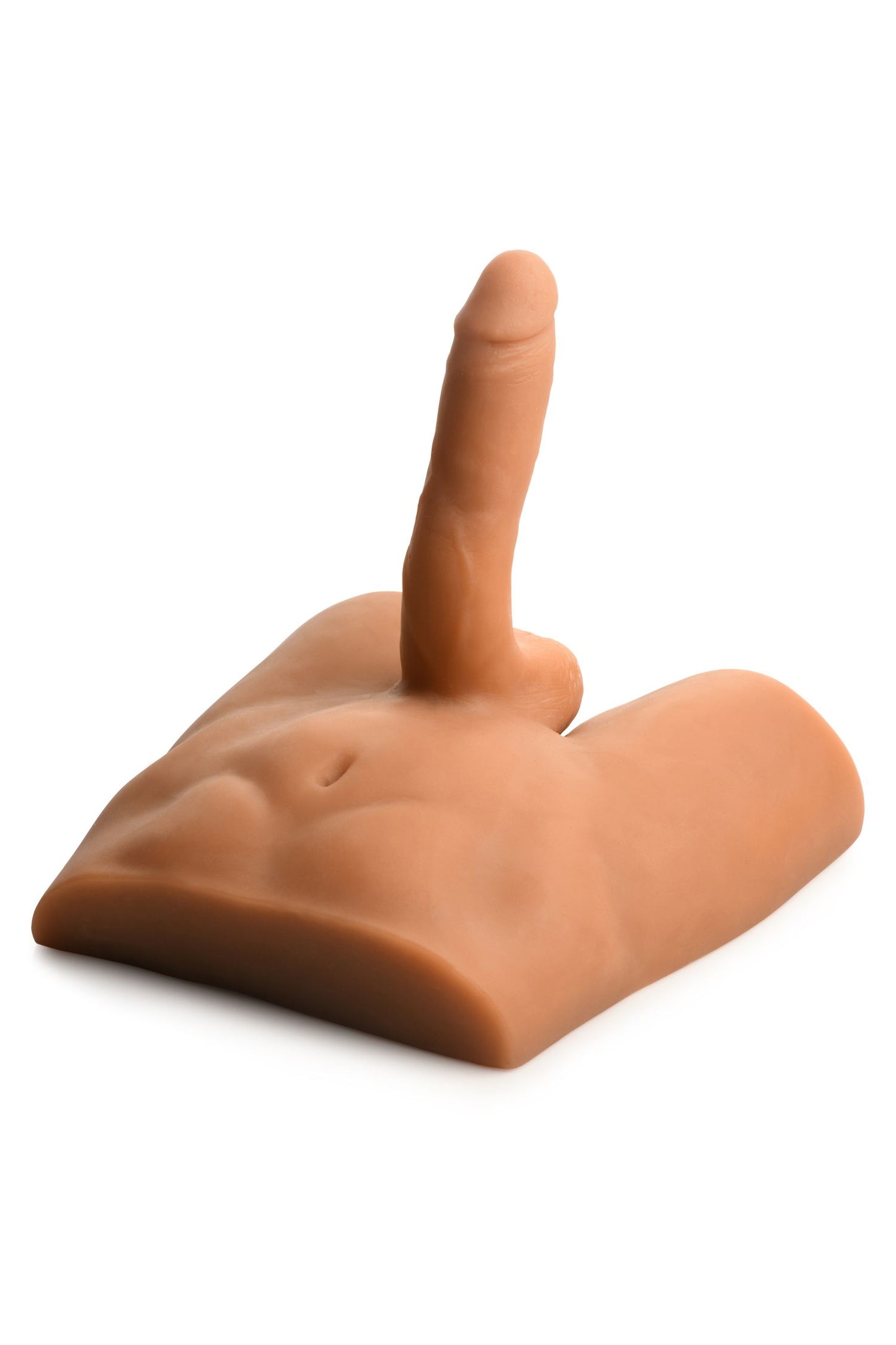 Jock - Ass Masturbator with Posable Dildo - Medium Tone – Realistic Dildo
