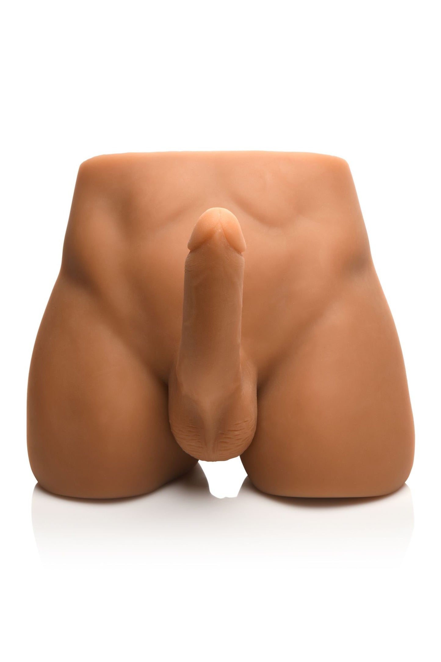 Jock - Ass Masturbator with Posable Dildo - Medium Tone – Realistic Dildo