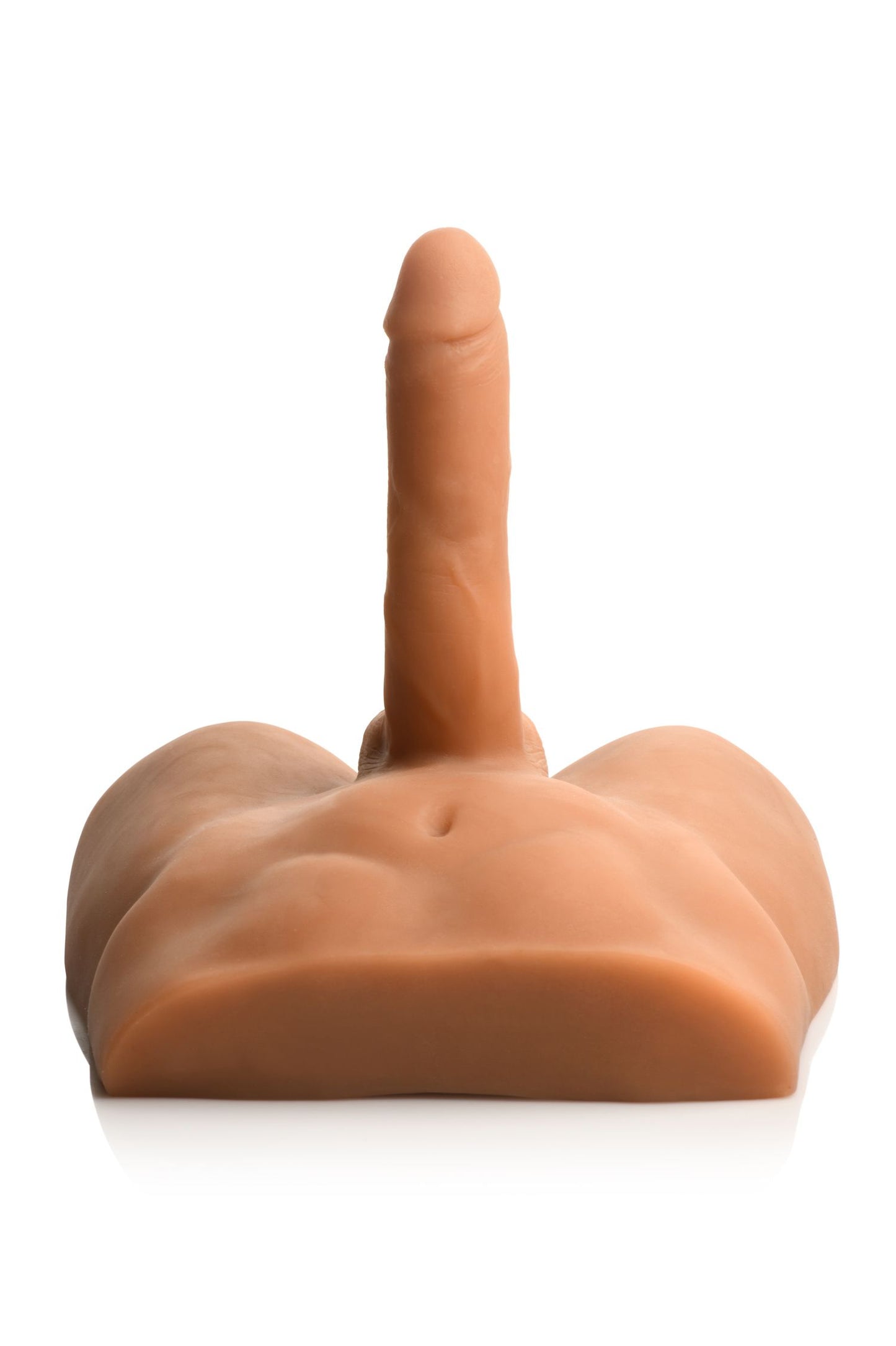 Jock - Ass Masturbator with Posable Dildo - Medium Tone – Realistic Dildo