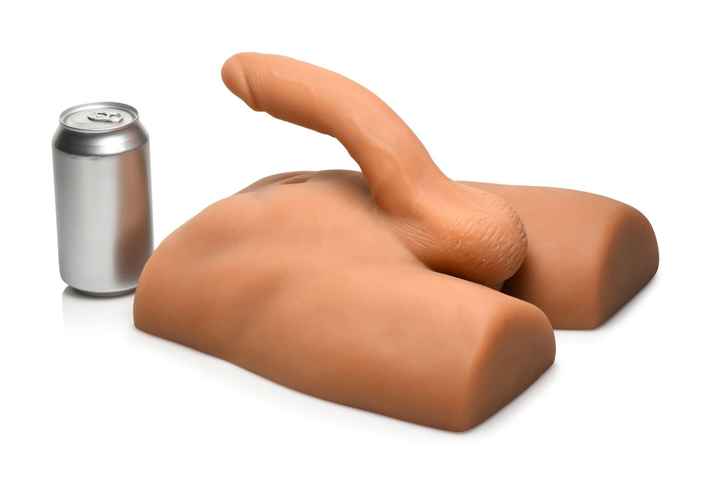 Jock - Ass Masturbator with Posable Dildo - Medium Tone – Realistic Dildo