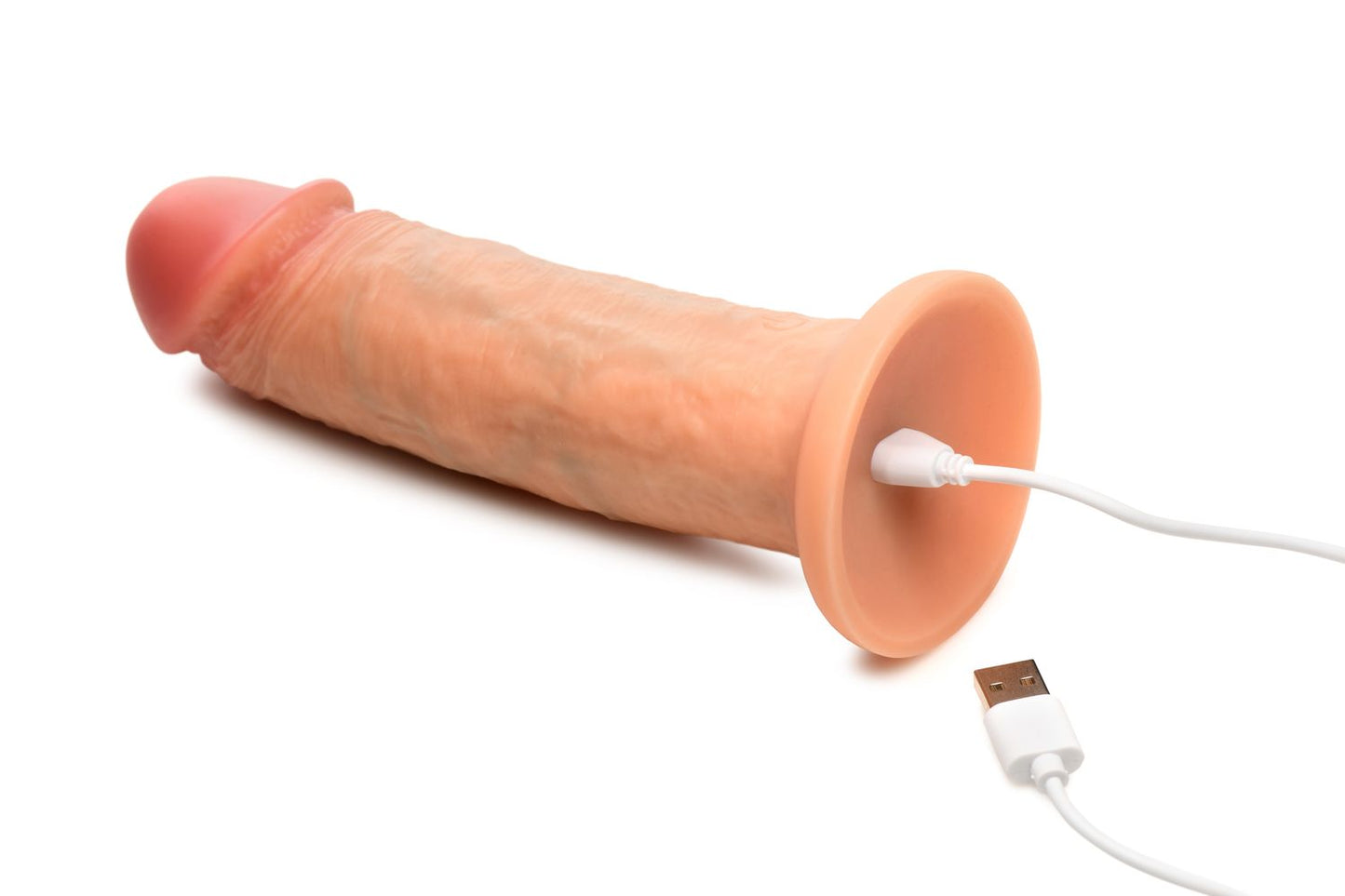Jock - Real Skin Vibrating Dildo - 8" & Light Skin – Realistic Dildo