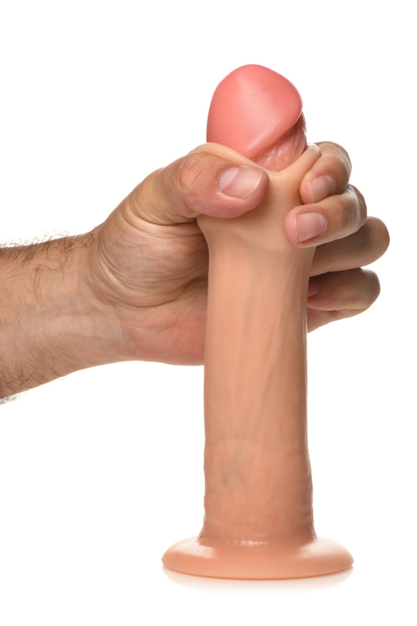 Jock - Real Skin Vibrating Dildo - 8" & Light Skin – Realistic Dildo