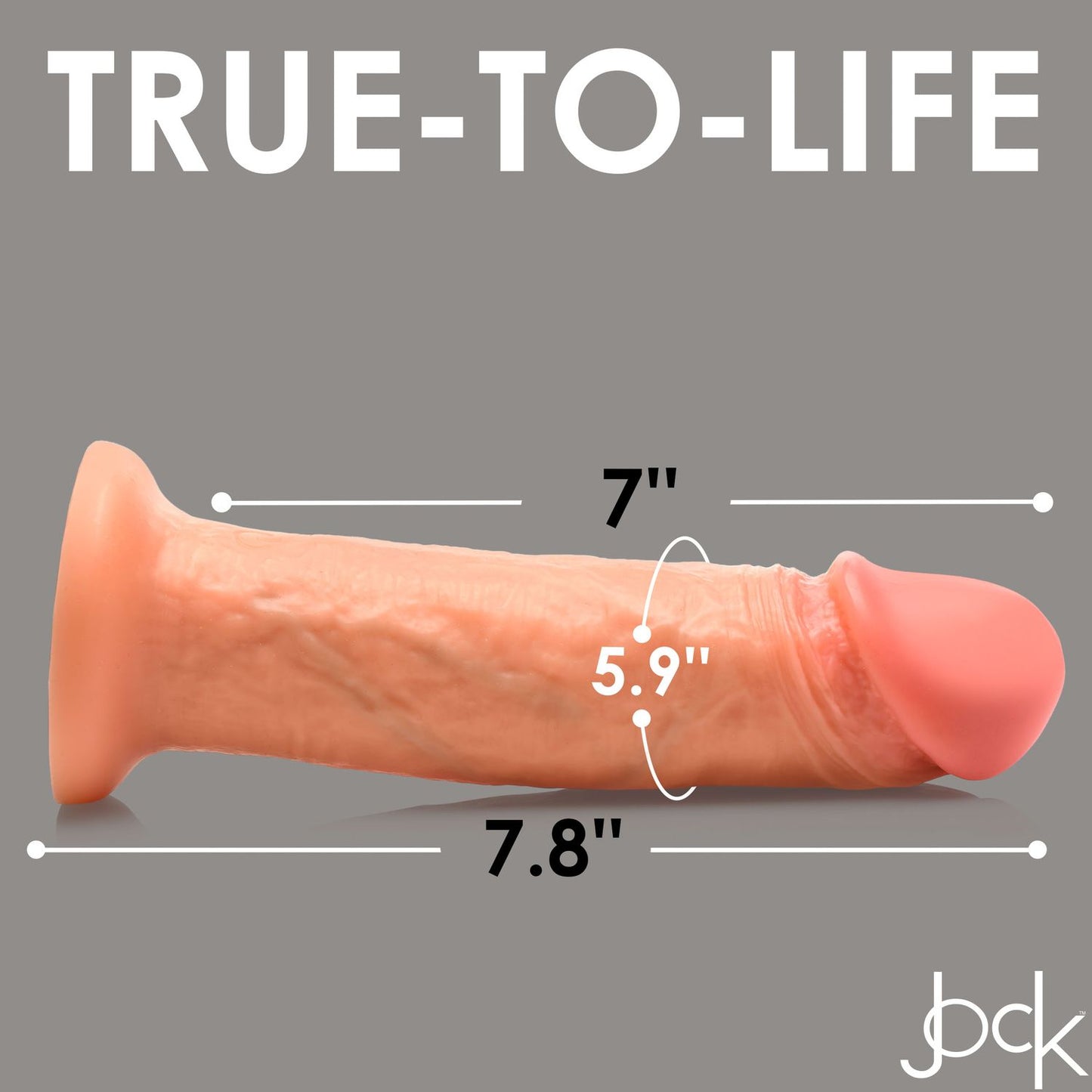 Jock - Real Skin Vibrating Dildo - 8" & Light Skin – Realistic Dildo