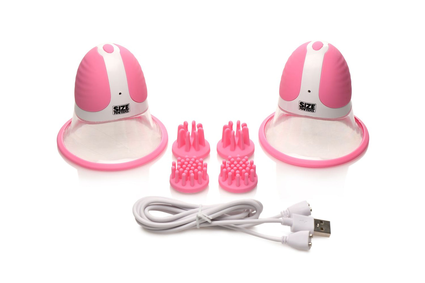 Size Matters - Rotating Nipple Suckers - 4 Attachments – Nipple Suction Cups