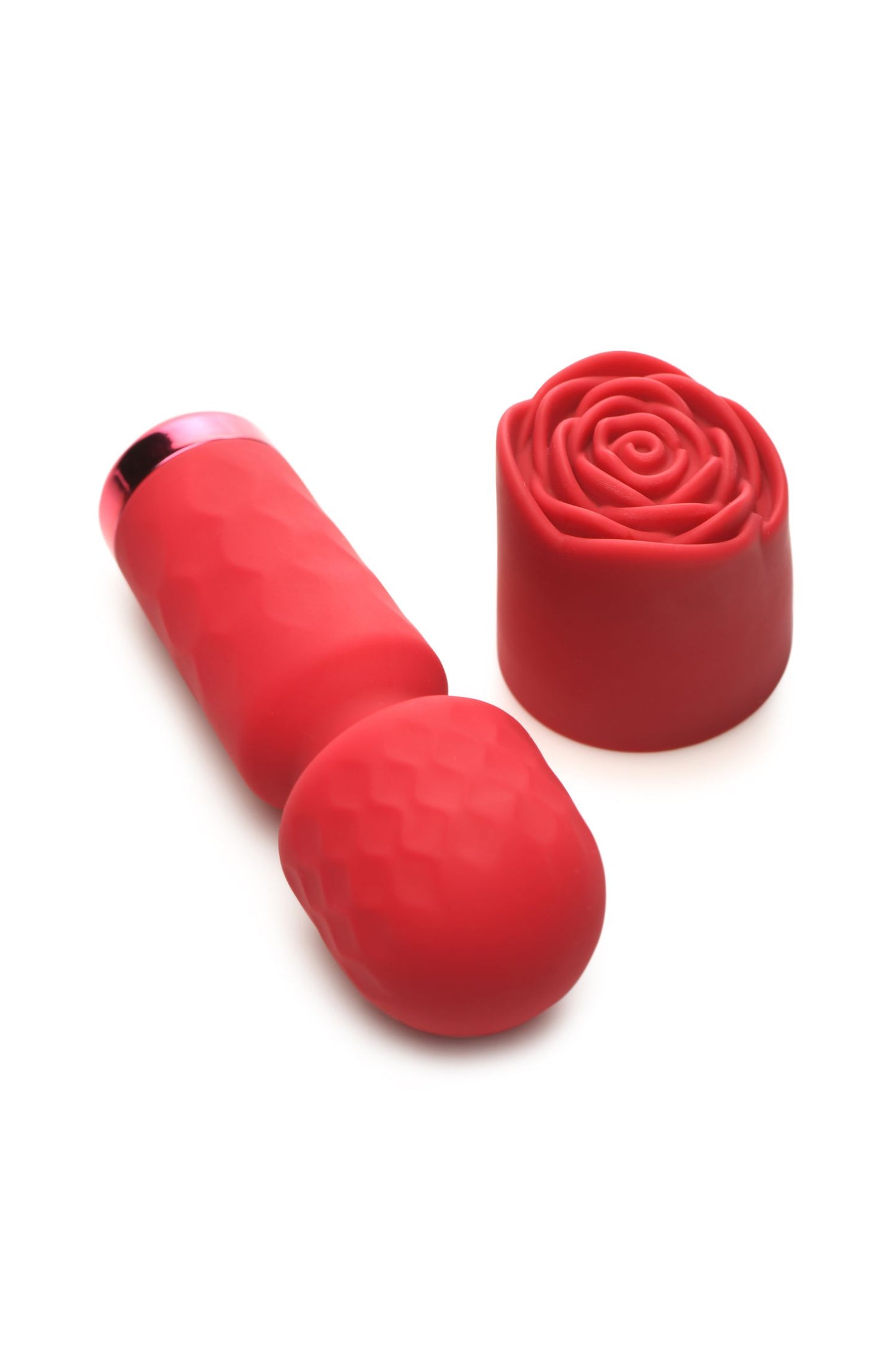 Bloomgasm - Pleasure Rose Mini Wand Vibrator - Red – Powerful Wand Vibrator
