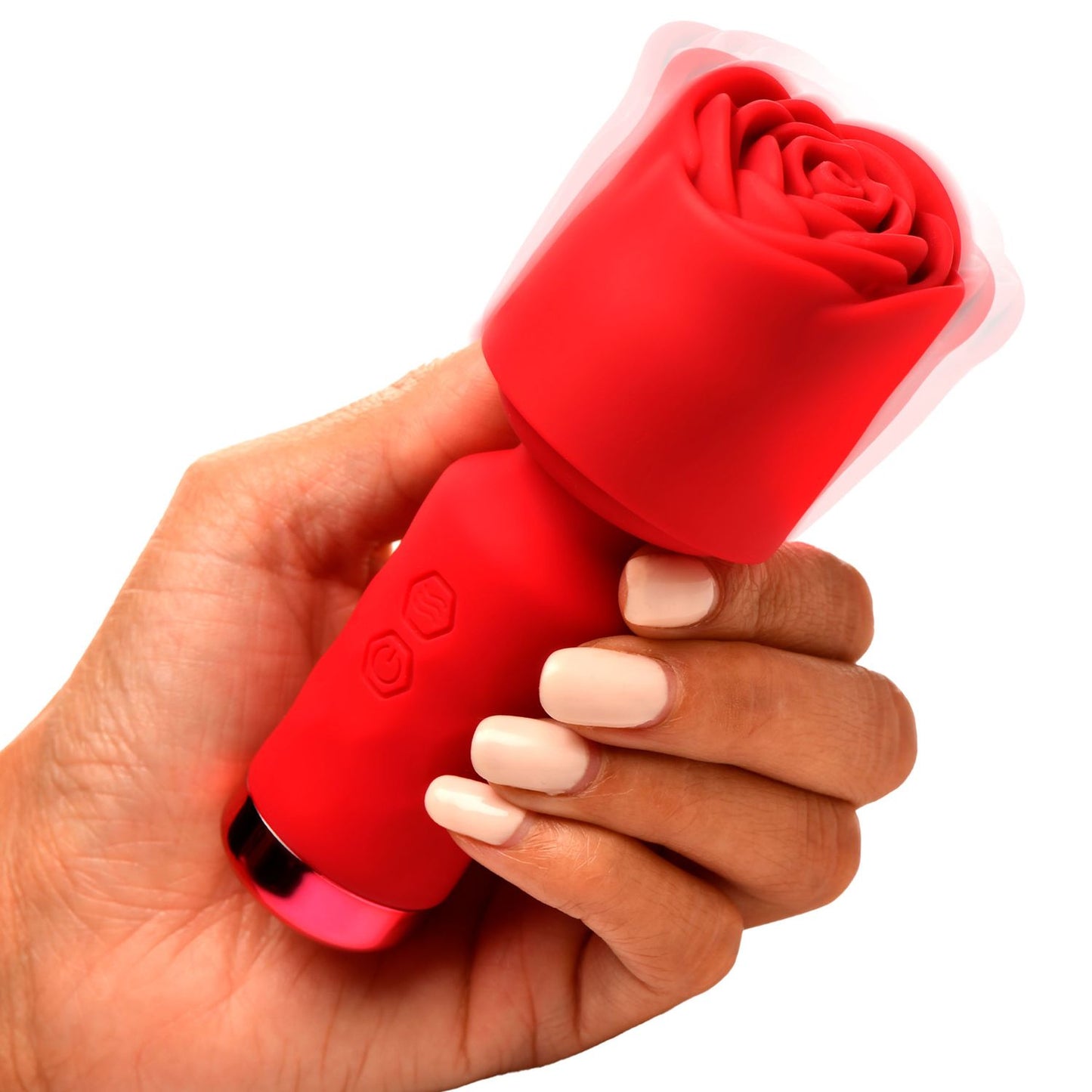 Bloomgasm - Pleasure Rose Mini Wand Vibrator - Red – Powerful Wand Vibrator