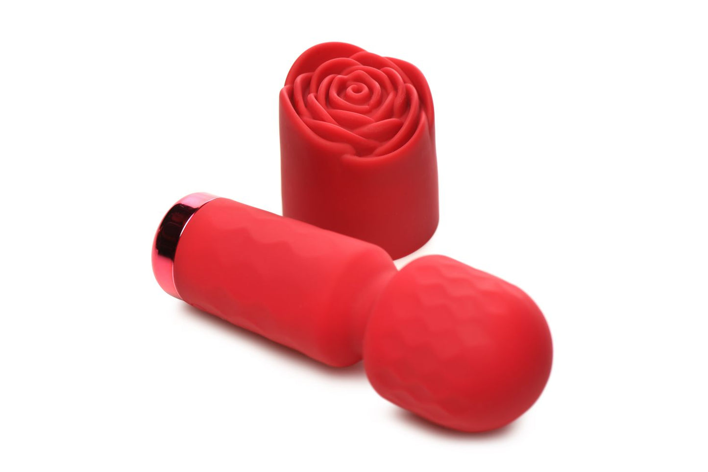 Bloomgasm - Pleasure Rose Mini Wand Vibrator - Red – Powerful Wand Vibrator