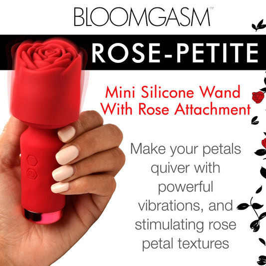 Pleasure Rose Mini Wand Vibrator | Bloomgasm