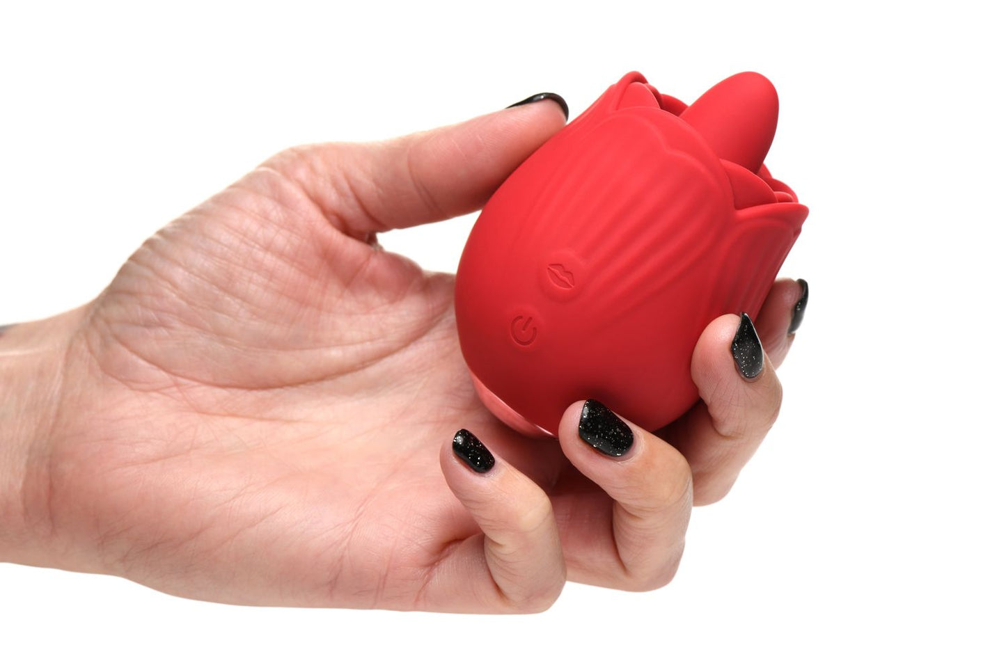 Bloomgasm - French Rose Licking & Vibrating Stimulator - Red