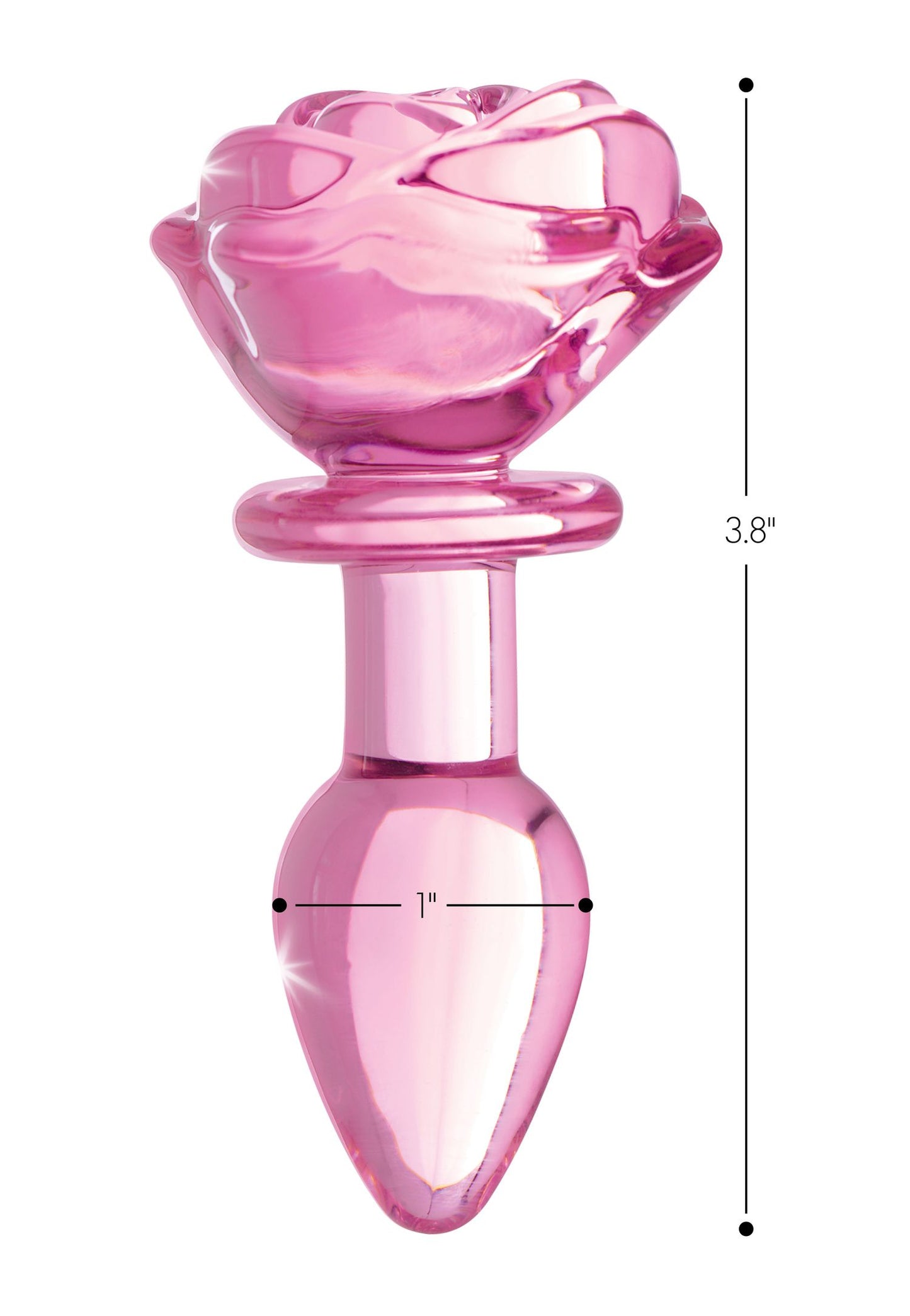 BOOTY SPARKS - Plug Anal em Vidro Rosa Pequeno - Cor-de-rosa