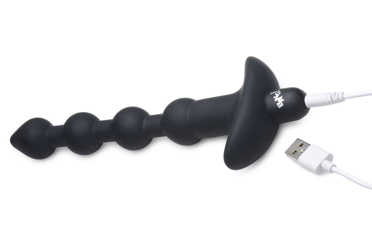 Bang! - 28x Remote Control Vibrating Silicone Anal Beads - Black
