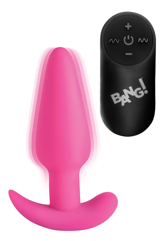 Bang! - Vibrating Butt Plug with Remote Control - Pink – Remote Control Vibrating Butt Plug