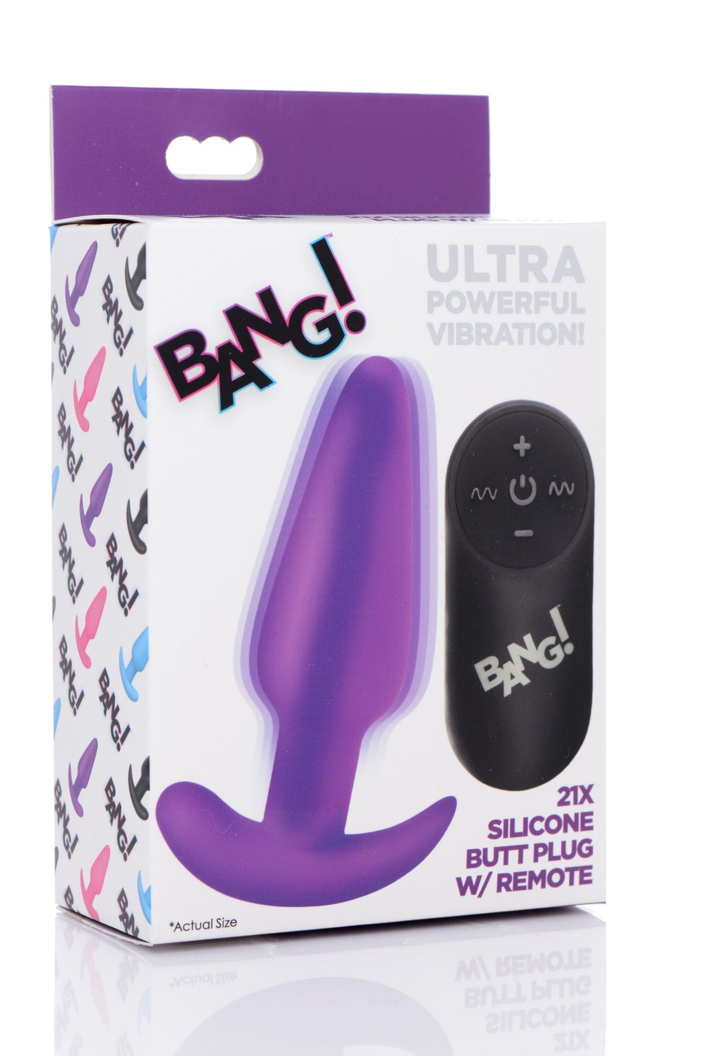 BANG! - Plug Anal Vibratório com Controlo Remoto - Roxo