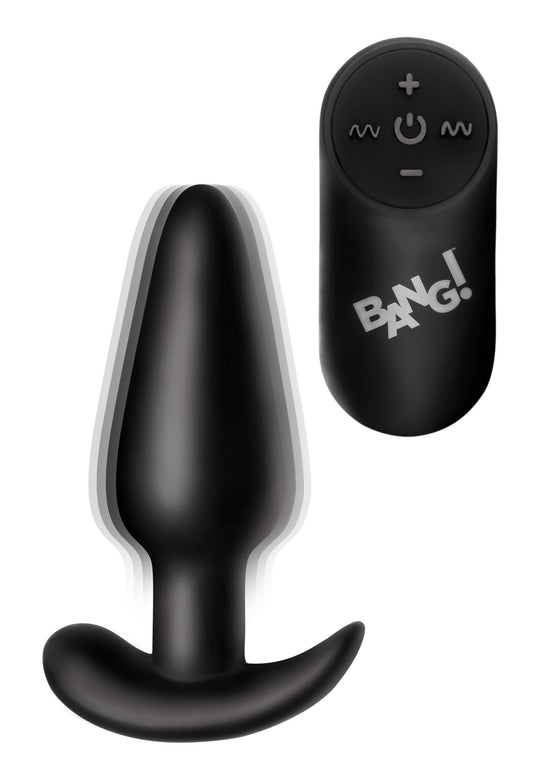 Bang! - Vibrating Butt Plug with Remote Control - Black – Remote Control Vibrating Butt Plug