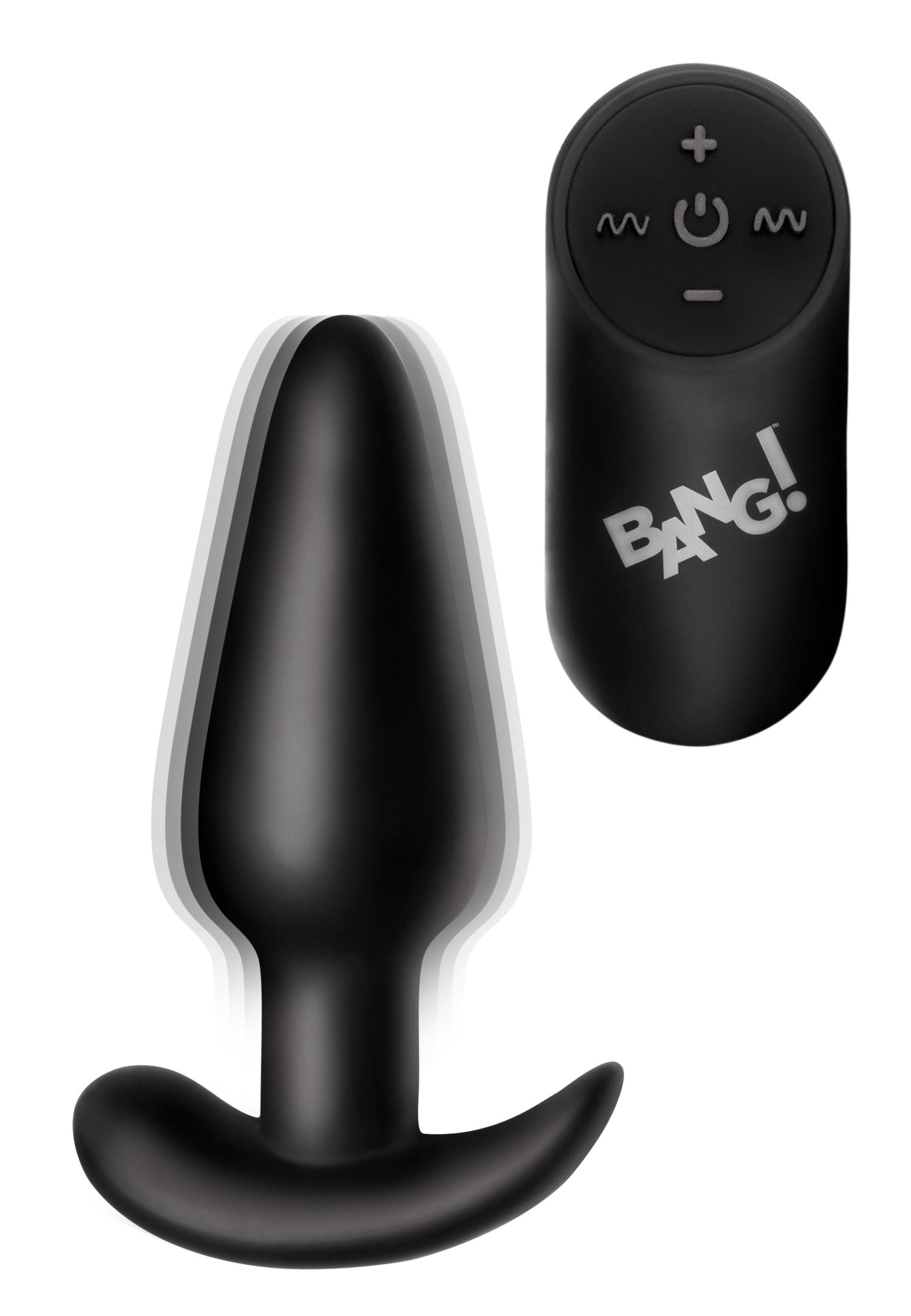 BANG! - Vibrating Butt Plug with Remote Control Black