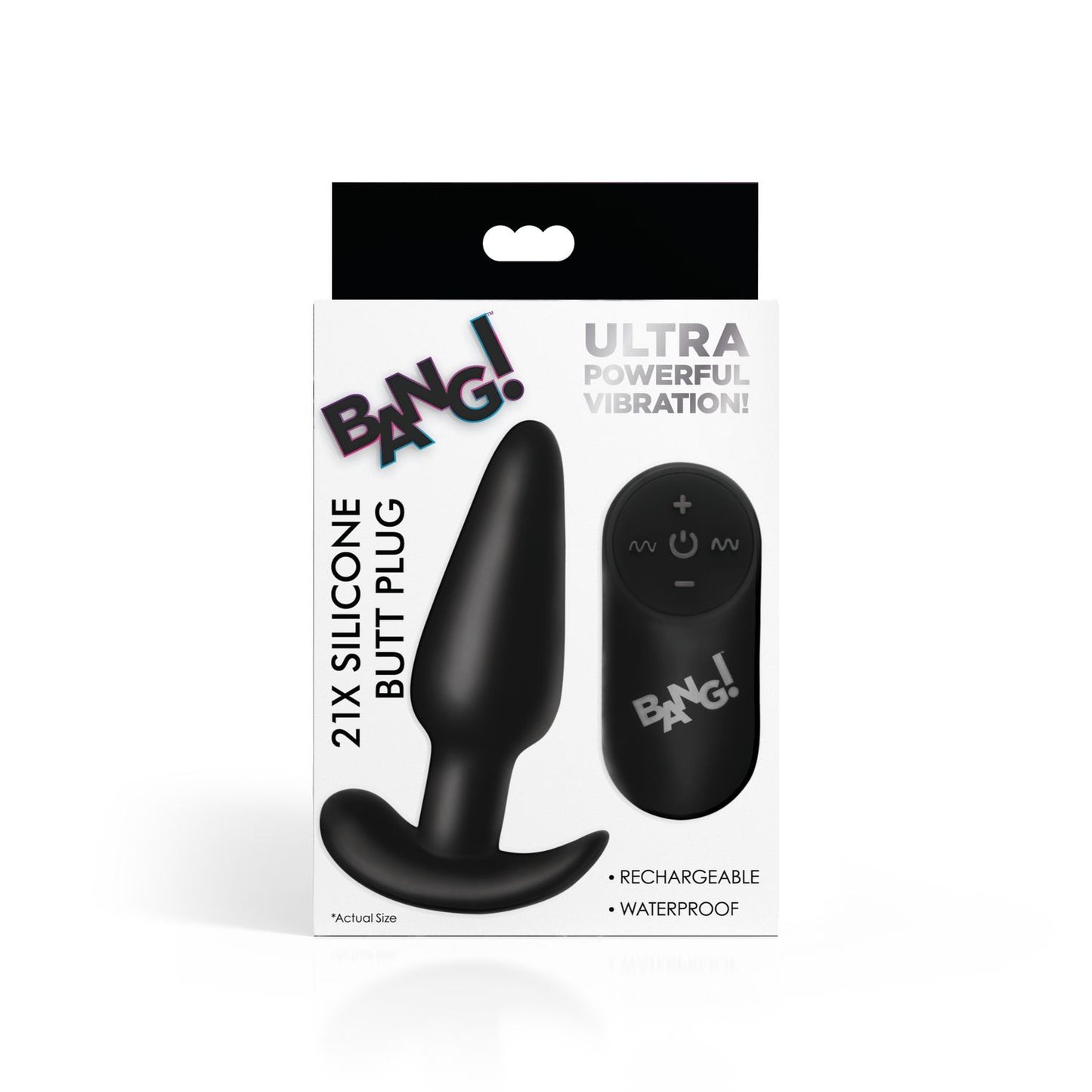 BANG! - Vibrador Anal com Controlo Remoto - Preto