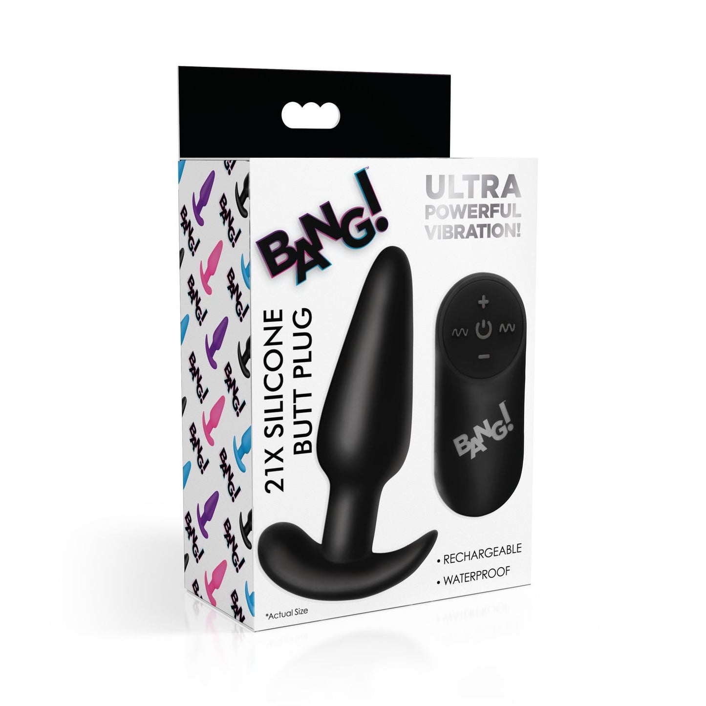 BANG! - Vibrador Anal com Controlo Remoto - Preto