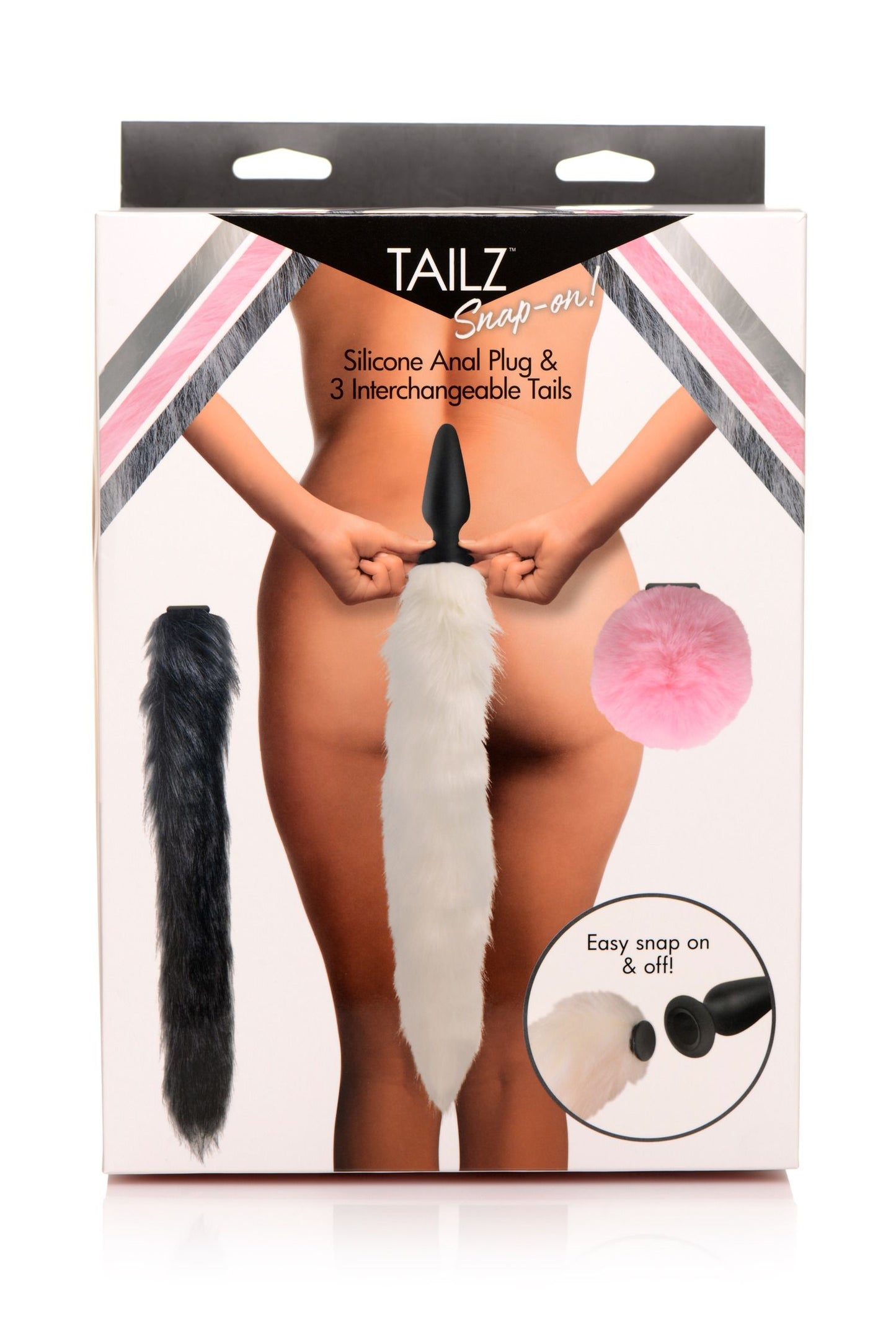 Tailz - Snap - On Anal Plug With 3 Interchangeable Tails