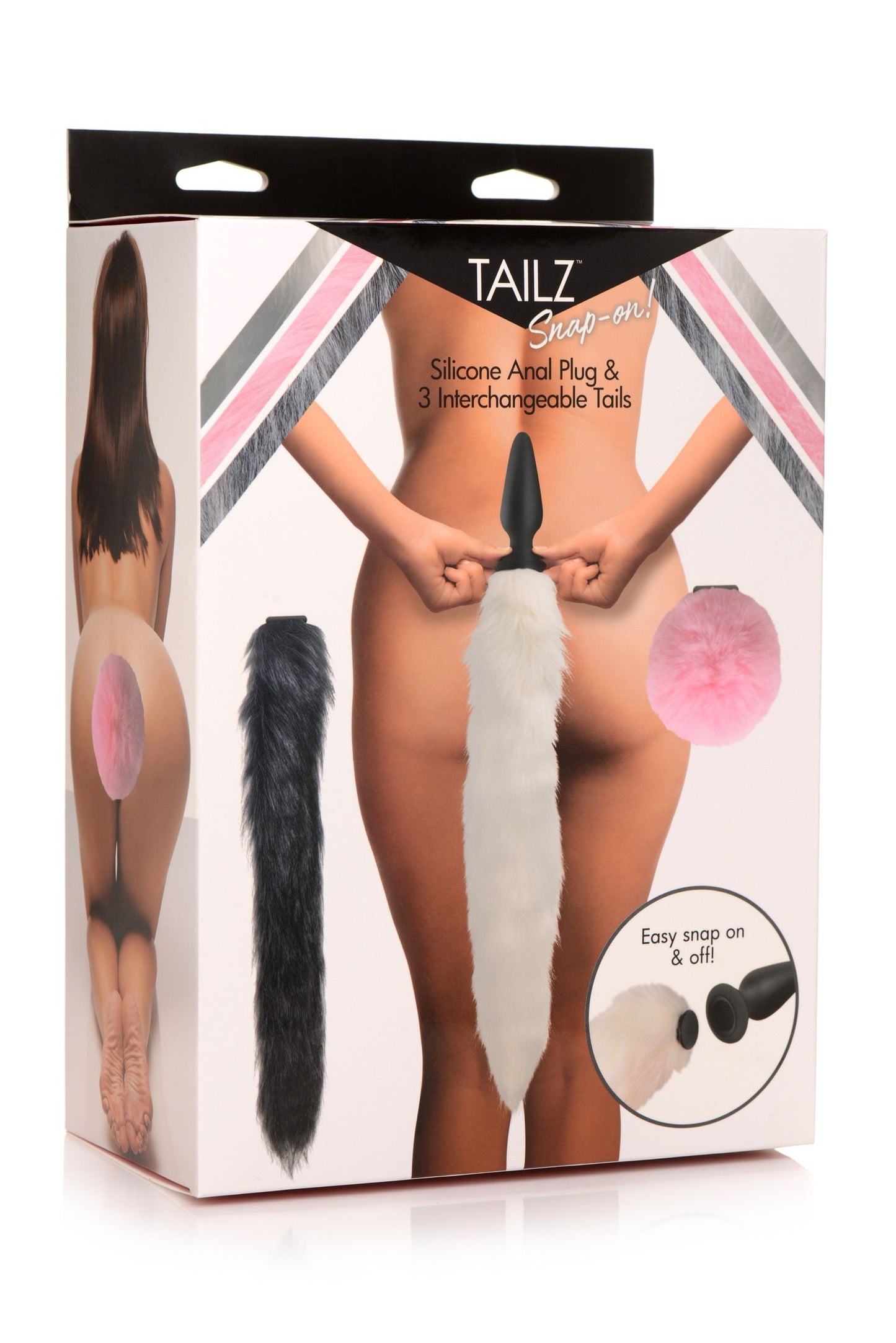 Tailz - Snap - On Anal Plug With 3 Interchangeable Tails