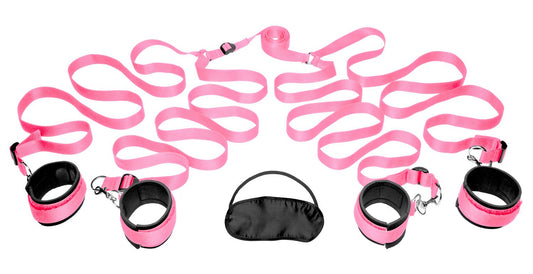 Frisky - Bedroom Restraint Kit Bed Cuffs - Pink – Handcuffs