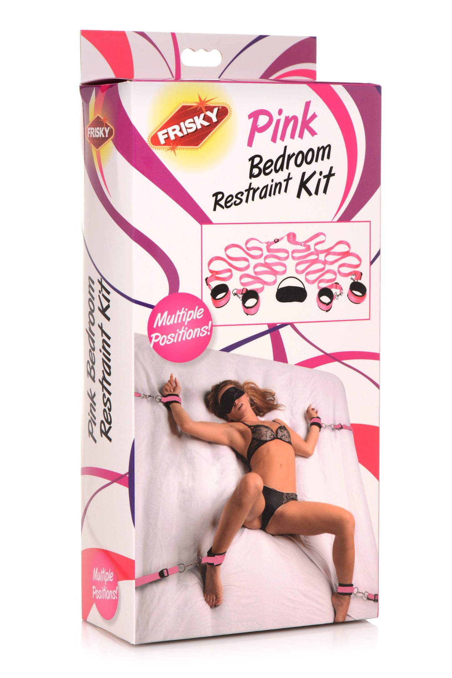 Frisky - Bedroom Restraint Kit Bed Cuffs - Pink – Handcuffs