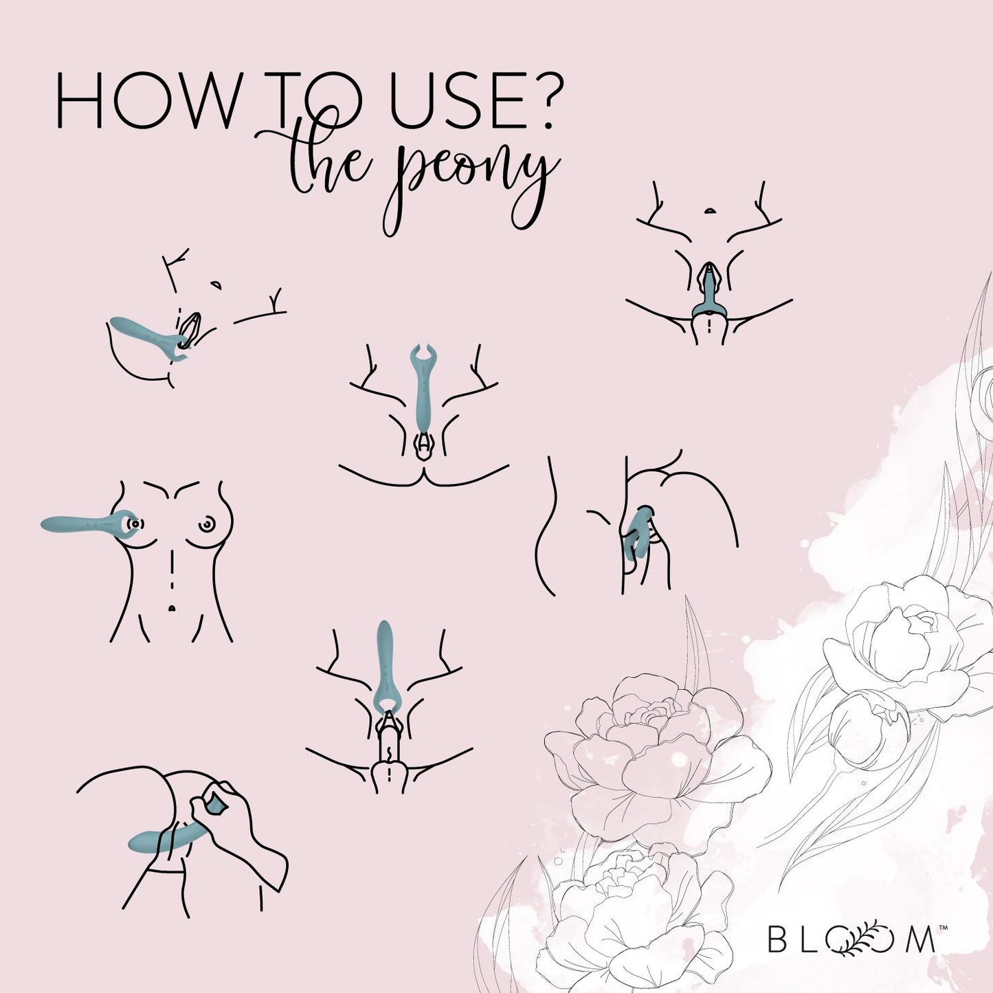 Bloom - The Peony Couple Vibrator - Green