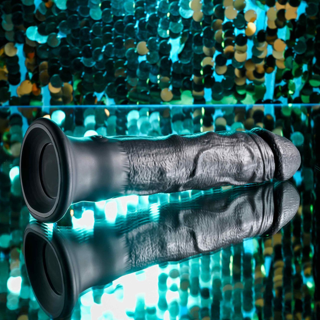 Evolved - Black Thunder Vibrating Dildo - 25 cm – Realistic Dildo