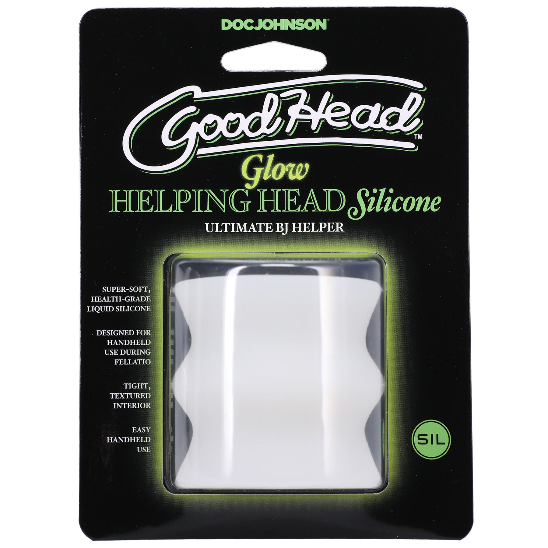 Doc Johnson - GoodHead Glow Helping Head Silicone - White