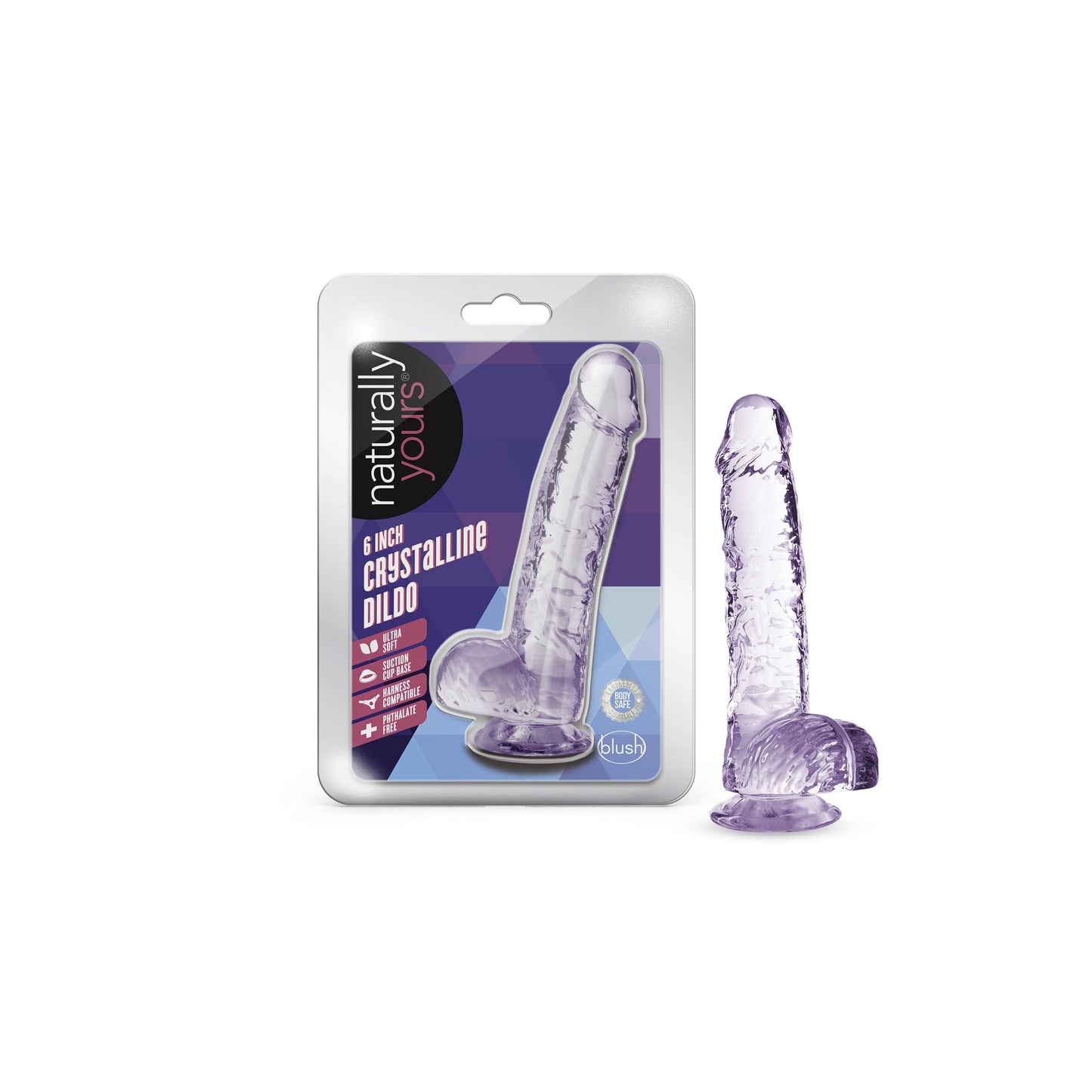 B Yours - Naturally Yours Crystalline Dildo Amethyst – Suction Cup Dildo