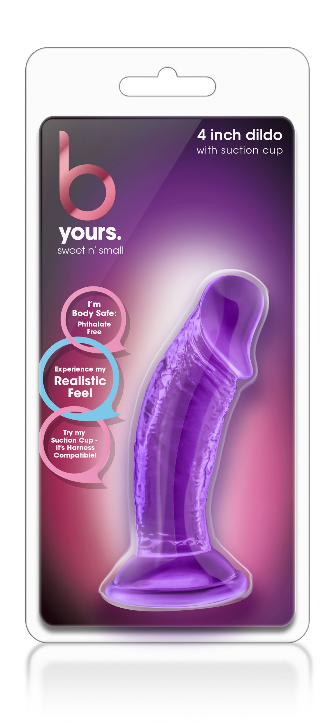 B Yours - Sweet N' Small 4 Inch Dildo with Suction Cup - Purple – Suction Cup Dildo