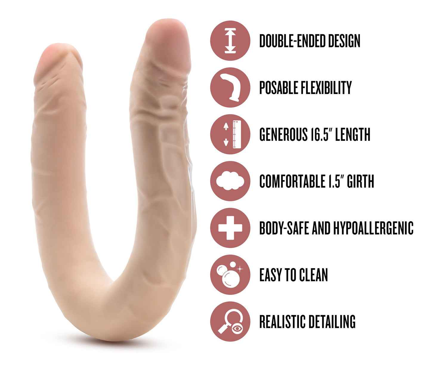 Dr Skin - Dr. Skin Plus Dildo Duplo Articulado 41,9cm Bege