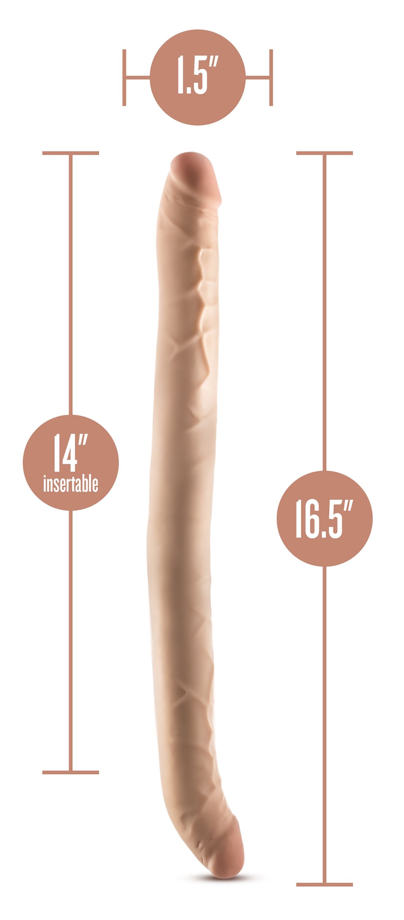 Dr Skin - Dr. Skin Plus Dildo Duplo Articulado 41,9cm Bege