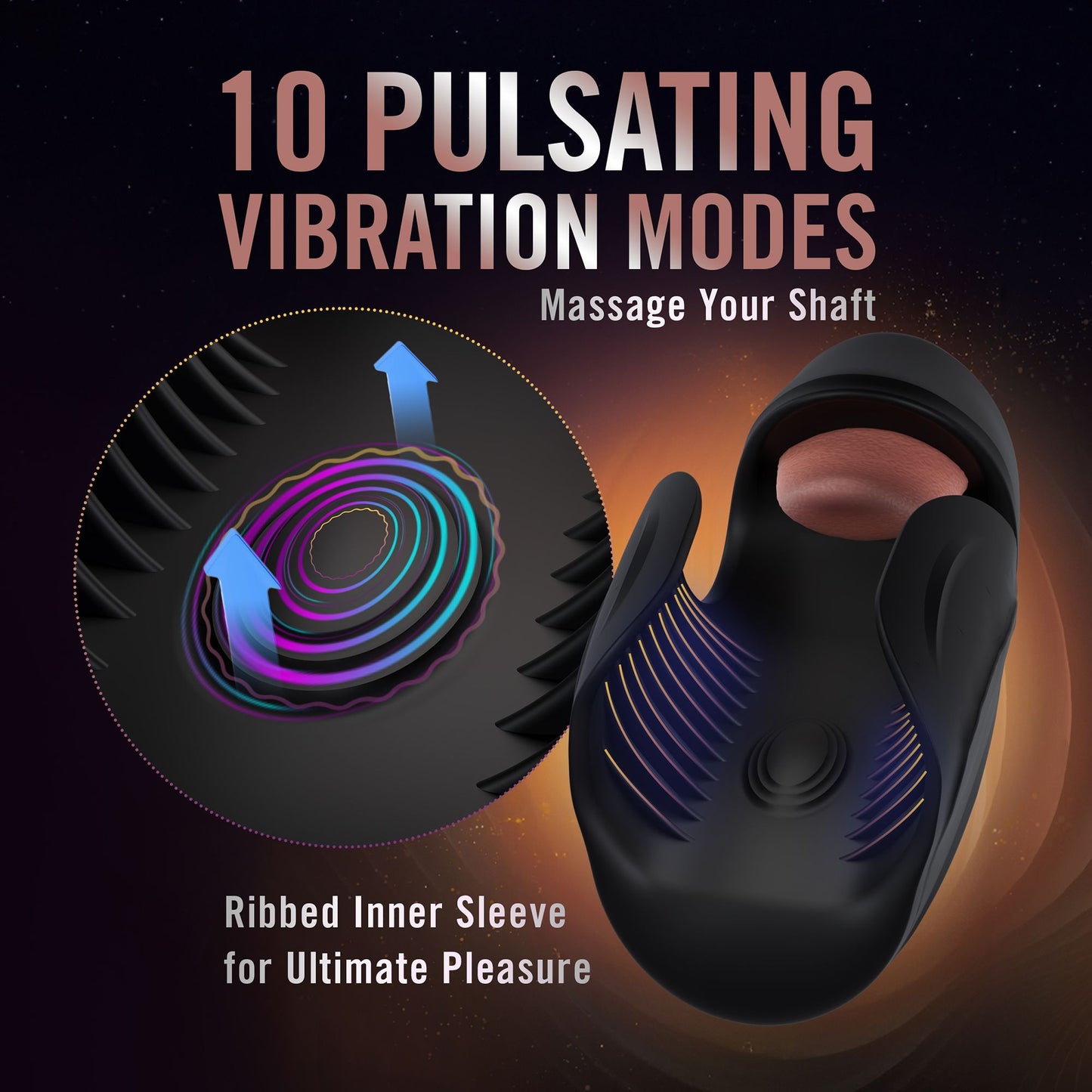 M for Men - Lickety Split Masturbator - Black – Automatic Masturbator
