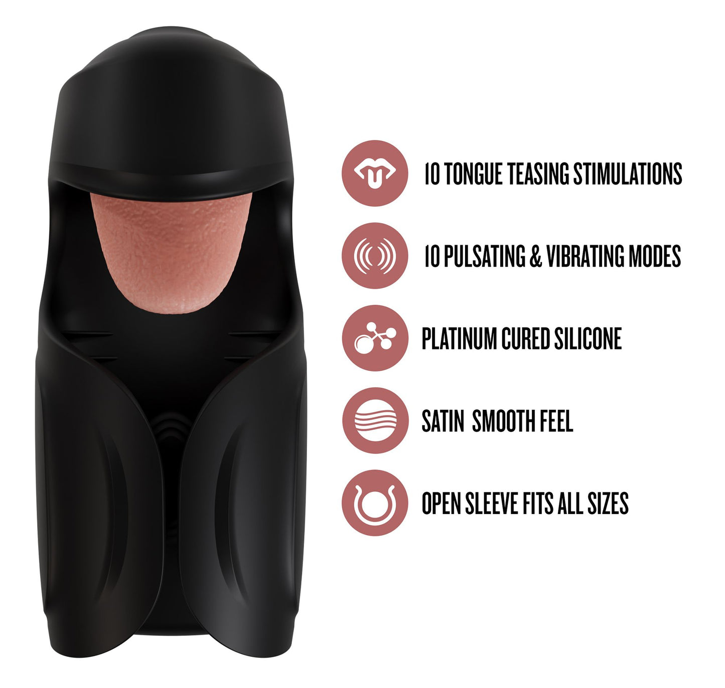 M for Men - Lickety Split Masturbator - Black – Automatic Masturbator