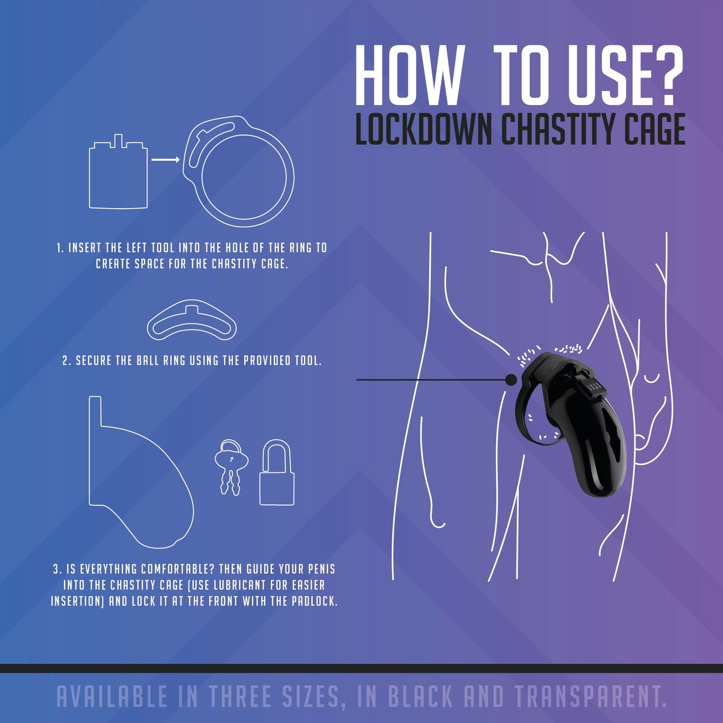 Lockdown Chastity Cage Clear - Small