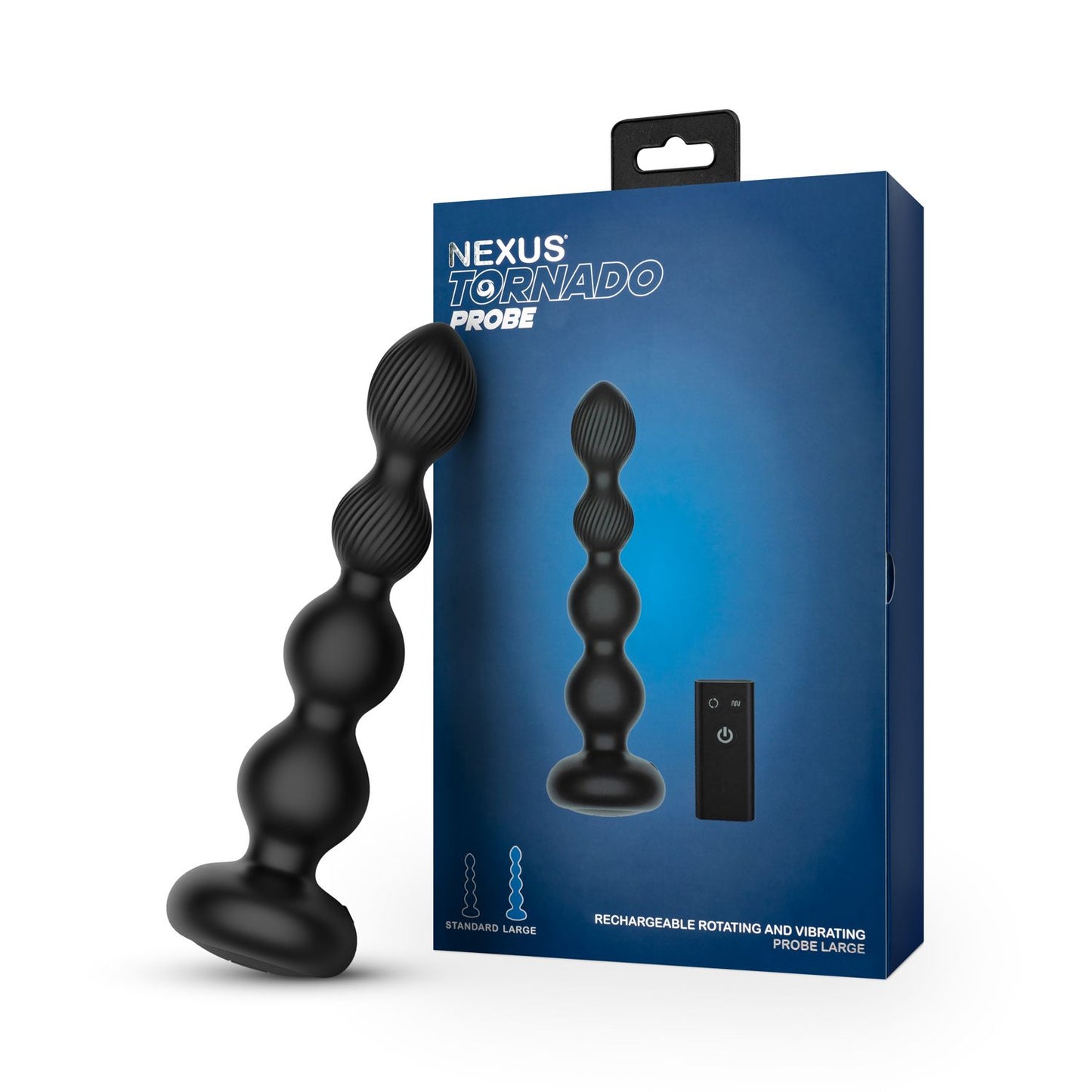 Nexus - Tornado Rotating Beaded Anal Plug - Large – Vibrating Butt Plug
