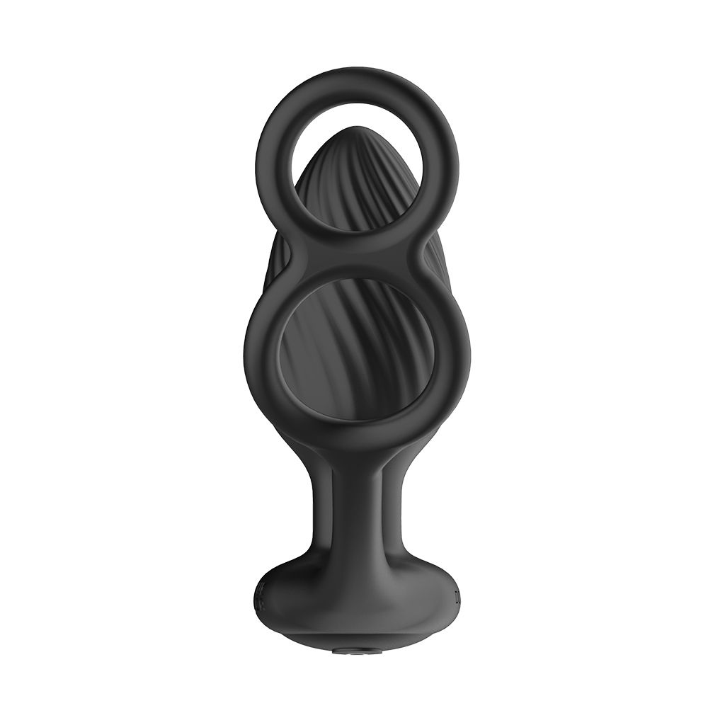 Nexus - Tornado Rotating Plug with Cock & Ball Rings - Black – Vibrating Butt Plug