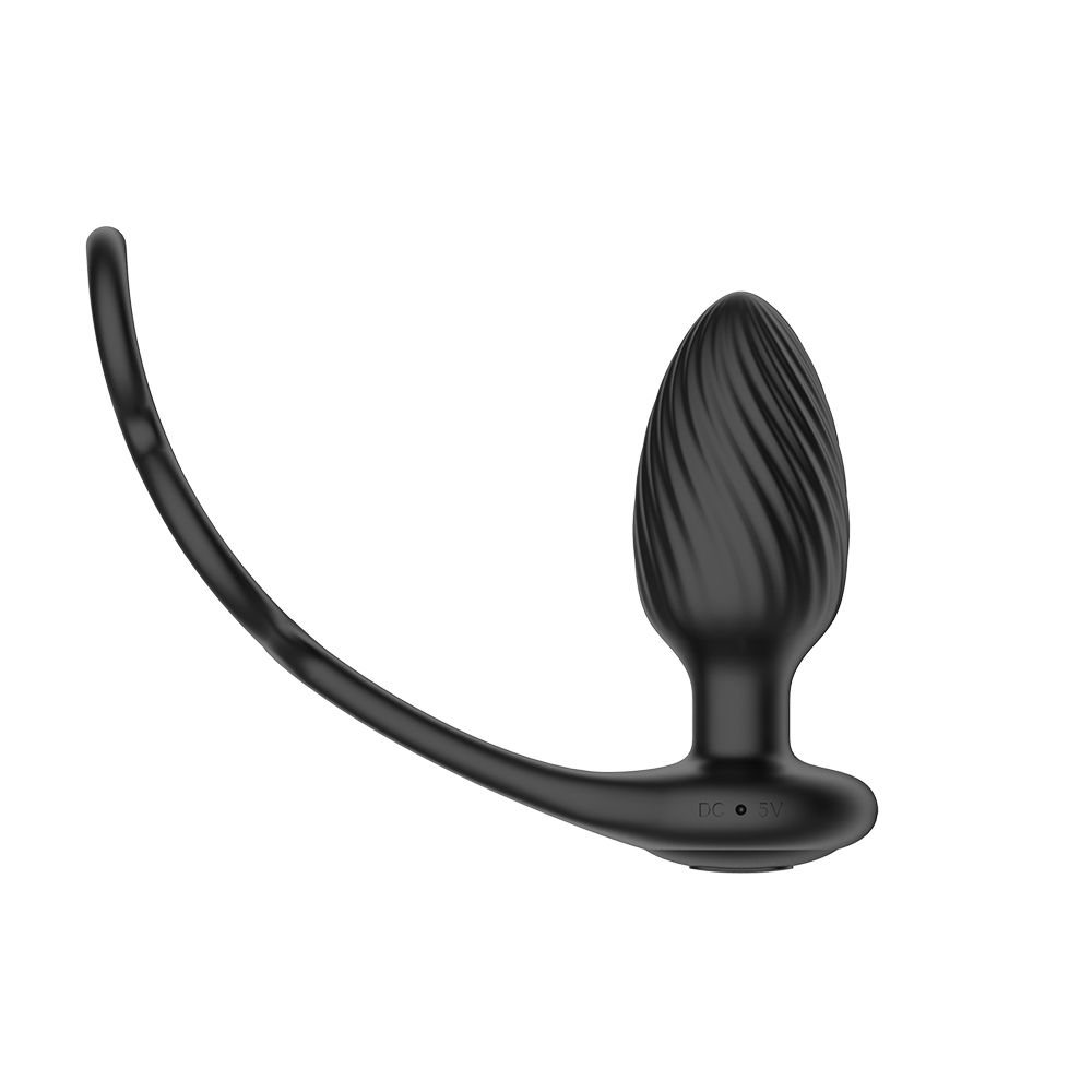 Nexus - Tornado Rotating Plug with Cock & Ball Rings - Black – Vibrating Butt Plug