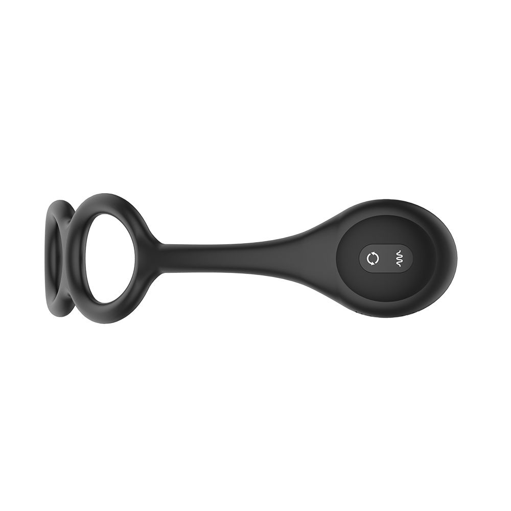 Nexus - Tornado Rotating Plug with Cock & Ball Rings - Black – Vibrating Butt Plug