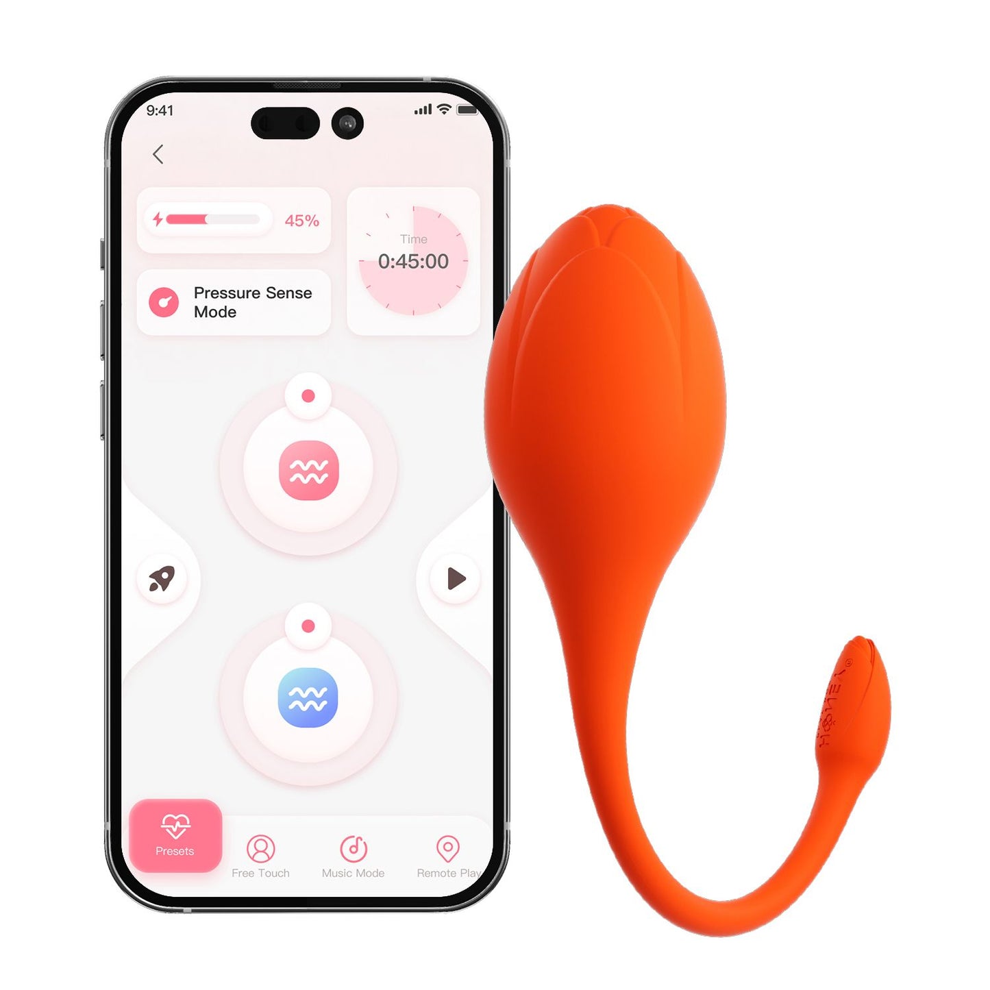 HoneyPlayBox - Lili App-Controlled Egg Vibrator Orange – App Controlled Egg Vibrator
