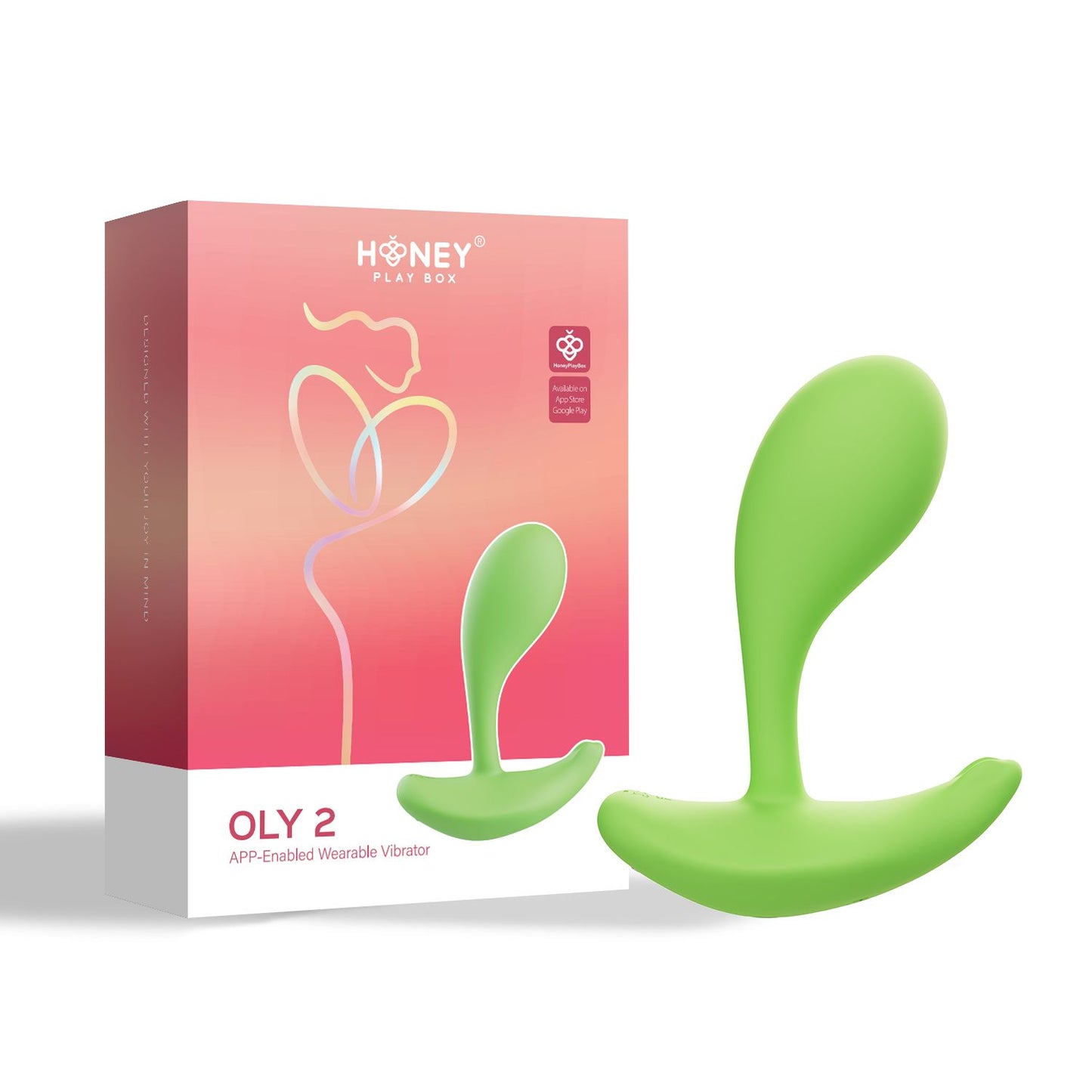 OLY 2 Portable Clitoral & G-spot Vibrator With App | Honeyplaybox